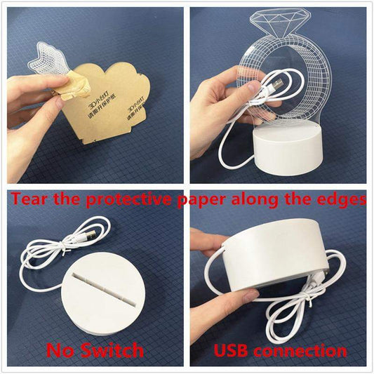 Decorações para árvore de natal 3D Acrílico USB-margarido.myshopify.com-Natal-MargaridoShop