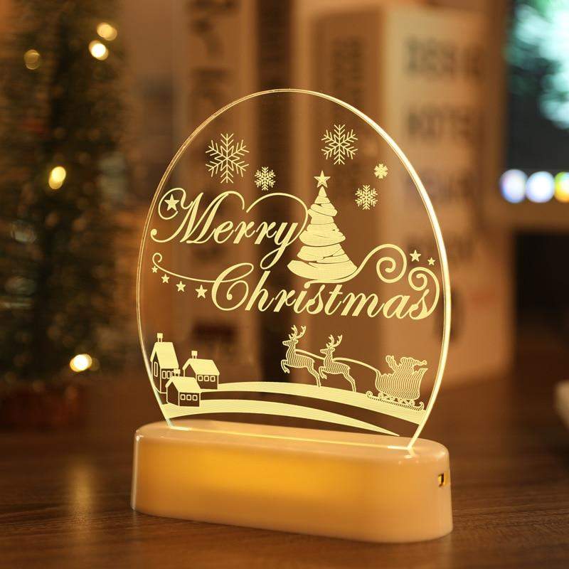 Decorações para árvore de natal 3D Acrílico USB-margarido.myshopify.com-Natal-MargaridoShop