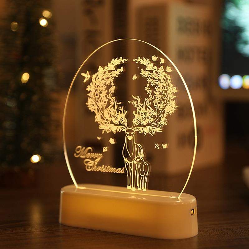 Decorações para árvore de natal 3D Acrílico USB-margarido.myshopify.com-Natal-MargaridoShop