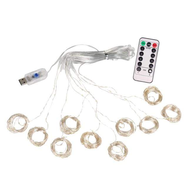 Cortina de Luzes natalinas com controle remoto-margarido.myshopify.com-Natal-MargaridoShop