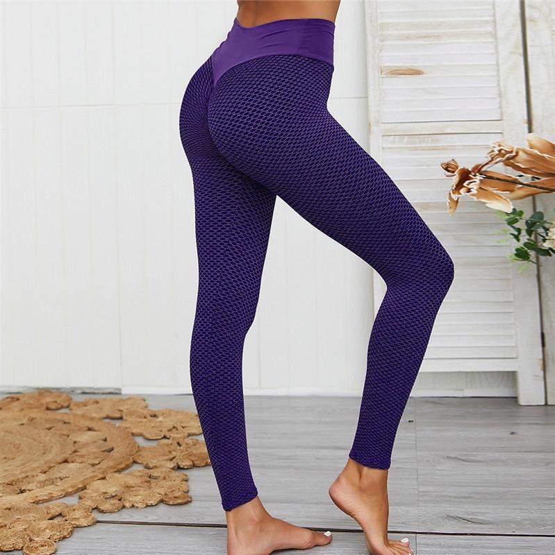 Compre Voltar v bunda yoga leggings mulheres cintura alta fitness