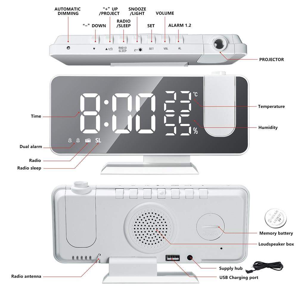 Relógio Despertador Inteligente com Projeção-margarido.myshopify.com-Eletrônicos-MargaridoShop