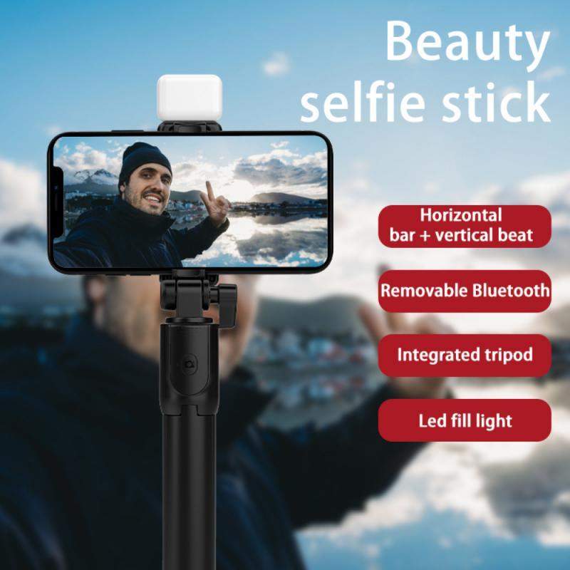 Vara de Selfie com tripé, com led e controle remoto-margarido.myshopify.com-Smartphone-MargaridoShop