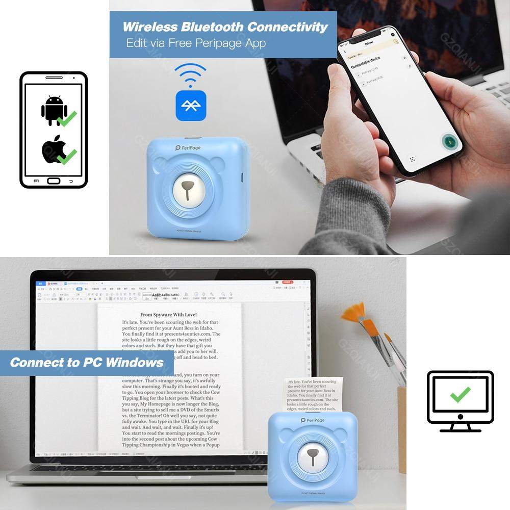 Mini Impressora portátil  bluetooth 4.0 e não utiliza tinta-margarido.myshopify.com-Impressora-MargaridoShop