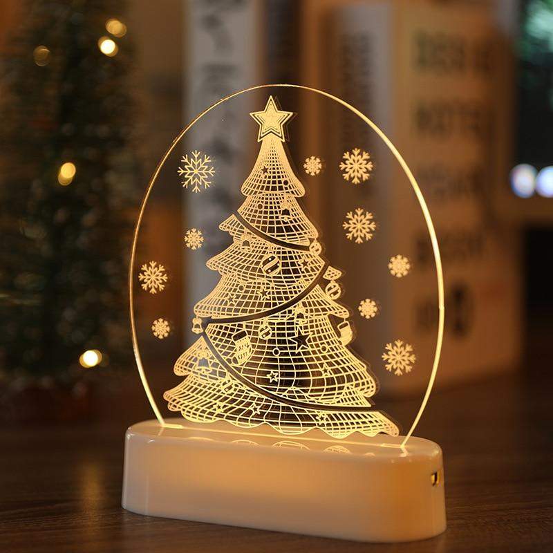 Decorações para árvore de natal 3D Acrílico USB-margarido.myshopify.com-Natal-MargaridoShop