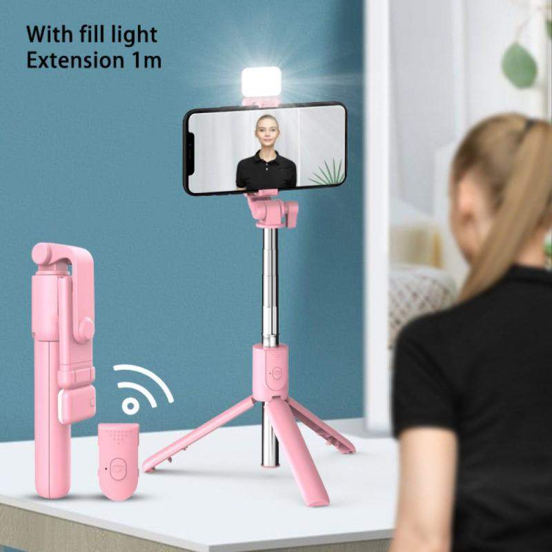 Vara de Selfie com tripé, com led e controle remoto-margarido.myshopify.com-Smartphone-MargaridoShop