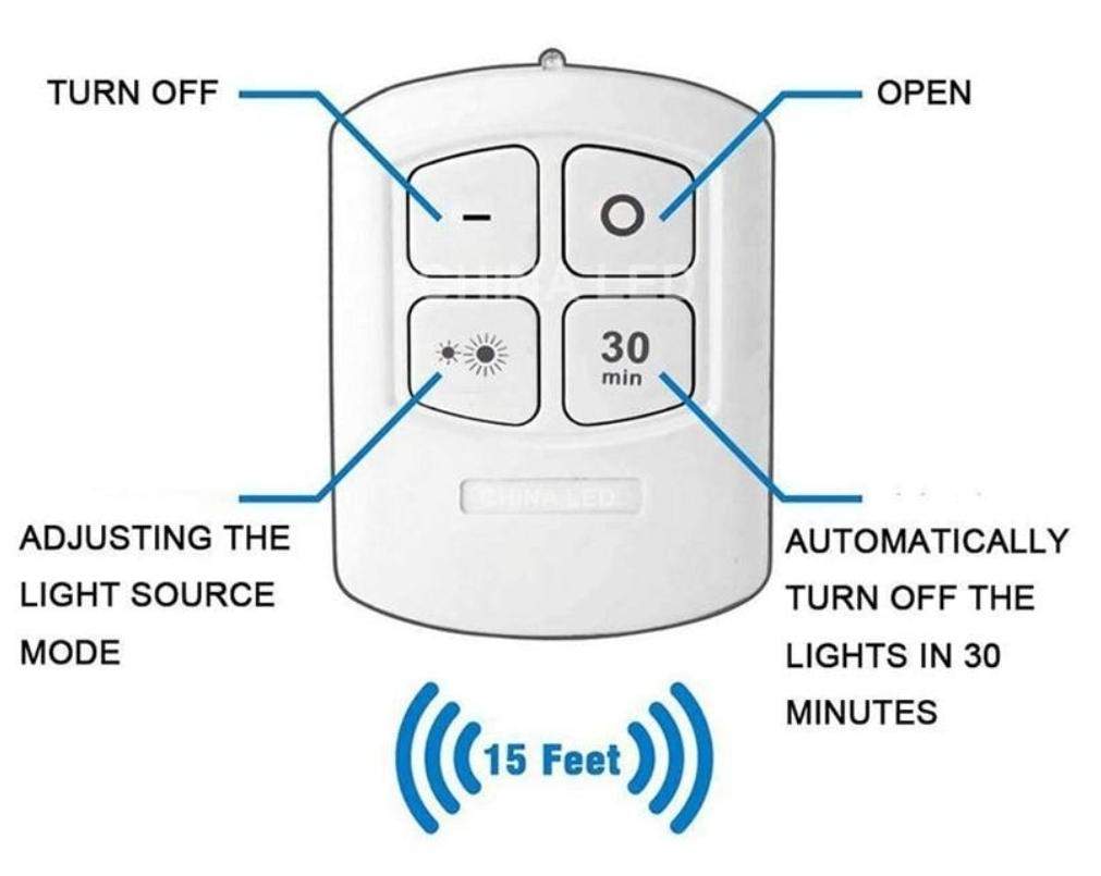 Lâmpada led para guarda-roupa, luz noturna com controle remoto ajustável-MargaridoShop-lampa para guarda roupas com controle,lampada,lampada com controle remoto,Lampada led,led,led com controle,led com controle remoto,led controle remoto,led para guarda roupa,luz de controle