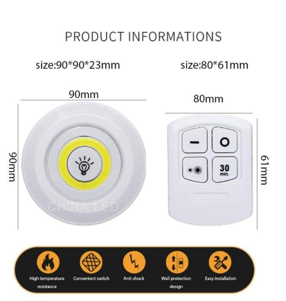 Lâmpada led para guarda-roupa, luz noturna com controle remoto ajustável-MargaridoShop-lampa para guarda roupas com controle,lampada,lampada com controle remoto,Lampada led,led,led com controle,led com controle remoto,led controle remoto,led para guarda roupa,luz de controle